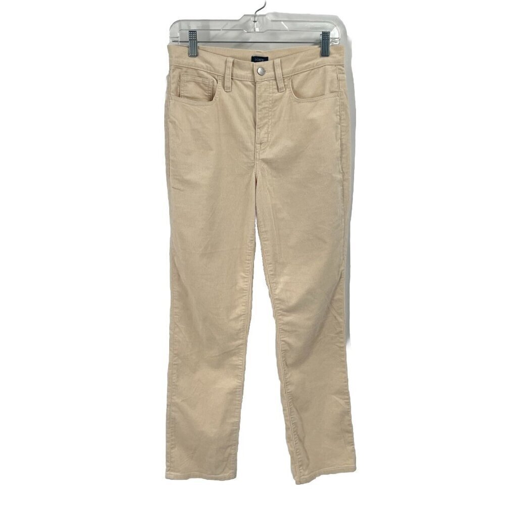 J Crew Corduroy White Cream Straight Leg Sz 27